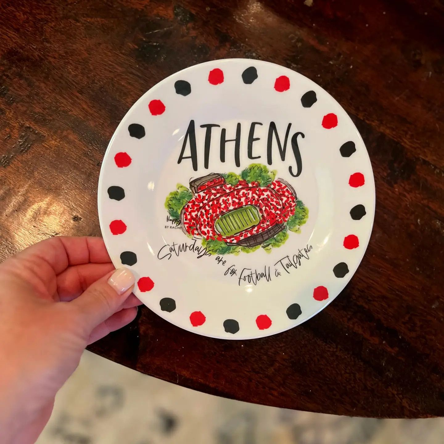 Athens, Ga Melamine Set of 4 Plates