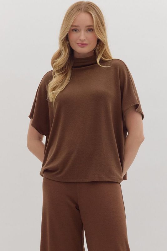 Mock Neck Pullover Top