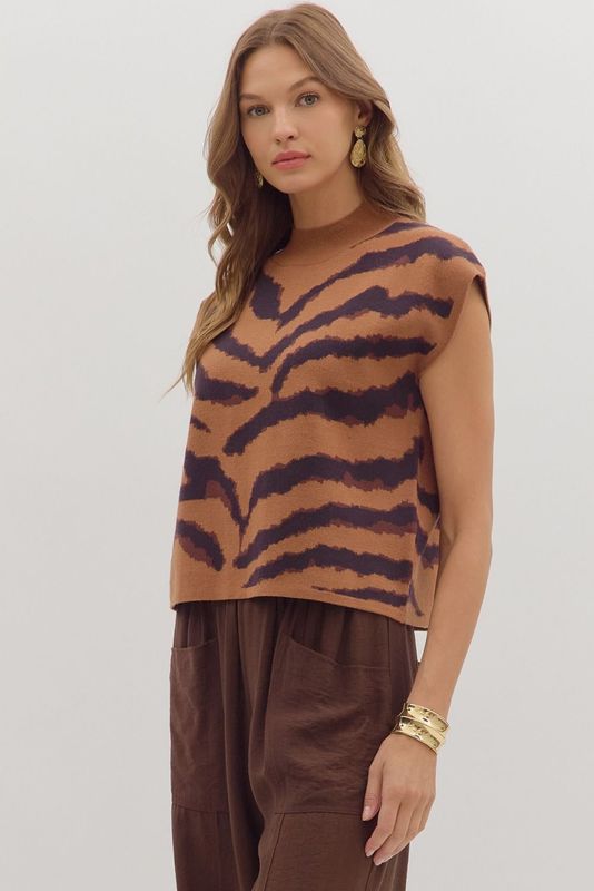 Mock Neck Knit Top