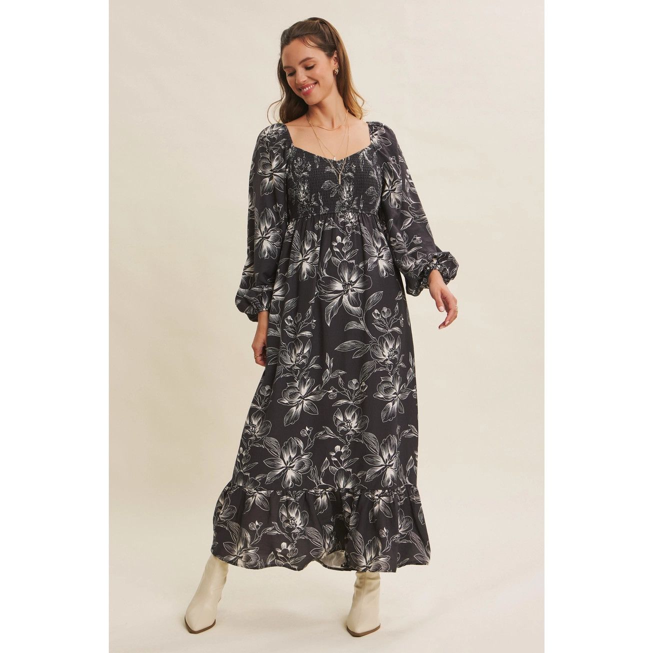 Smocked Maxi Dress