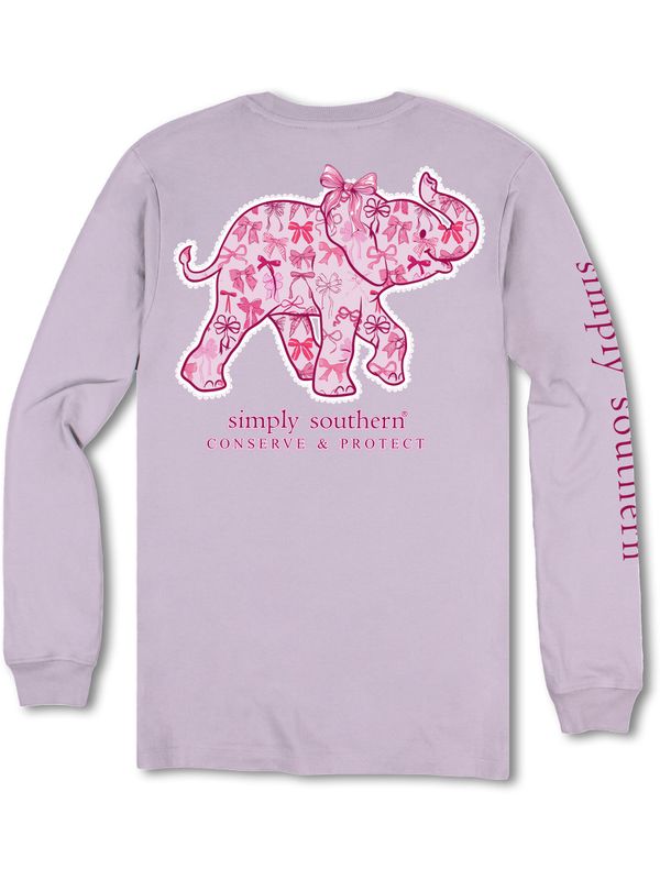 Youth Elephant Bow LS T-Shirt