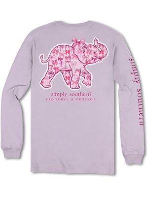 Youth Elephant Bow LS T-Shirt