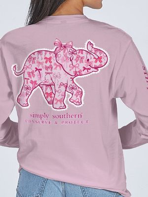 Youth Elephant Bow LS T-Shirt