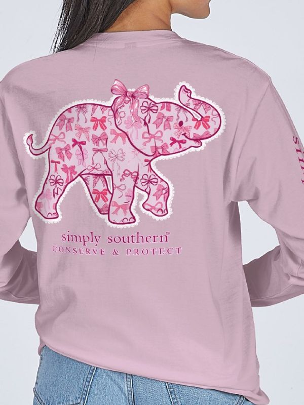Youth Elephant Bow LS T-Shirt