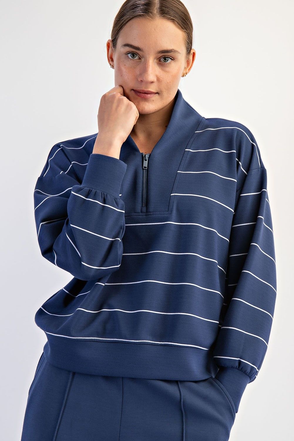 Scuba Stripe V-neck Jacket