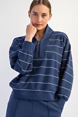 Scuba Stripe V-neck Jacket