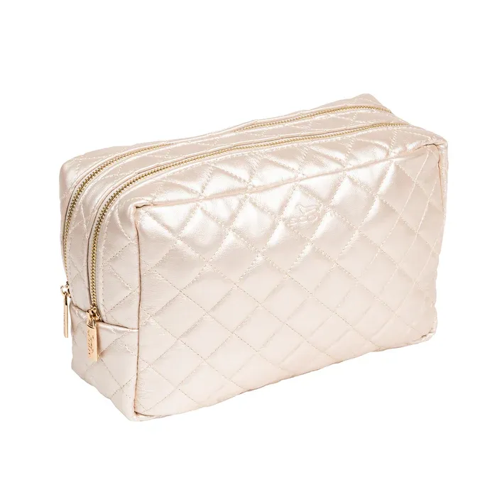 2-Way Bag Toiletry Bag, Pattern: Champagne Quilted