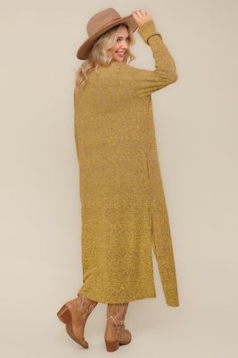 Open Cardigan W/Slit