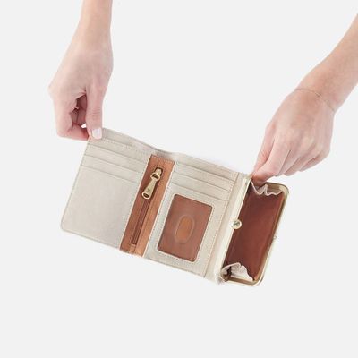 ROBIN Compact Wallet - Metallic Leather