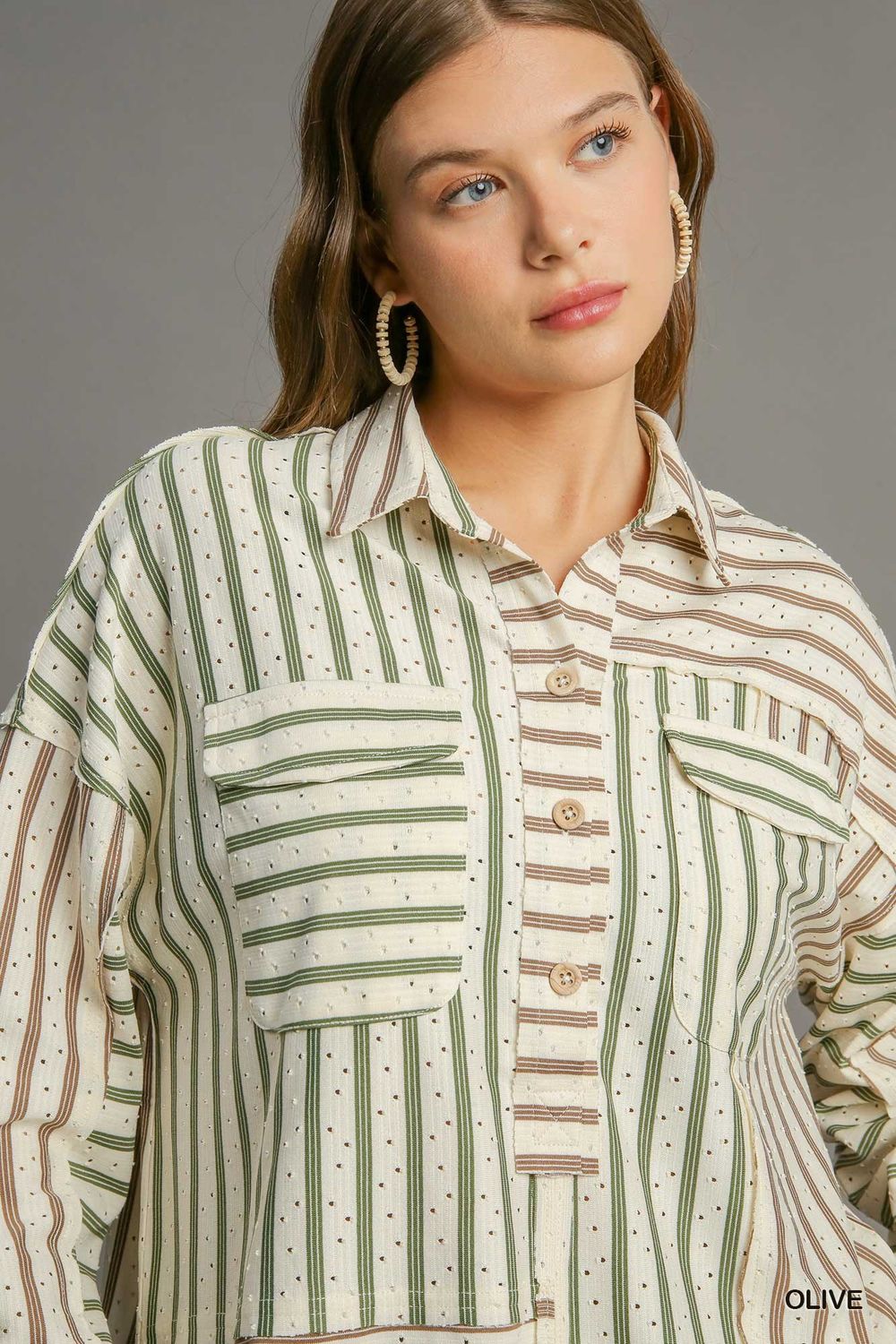 Striped Collared Top