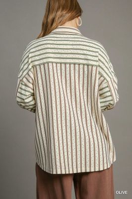 Striped Collared Top