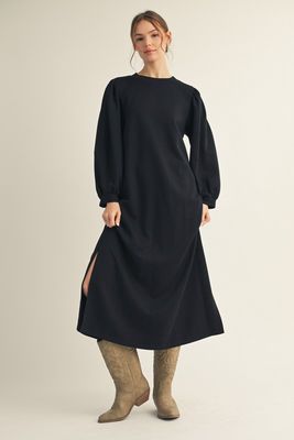 Side Slit Midi Dress