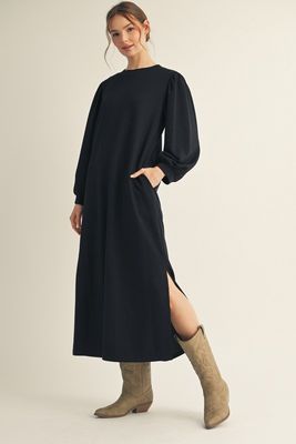 Side Slit Midi Dress