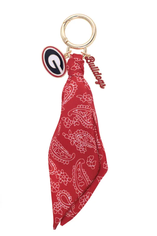 GA Bulldog Bandana Bag Charm
