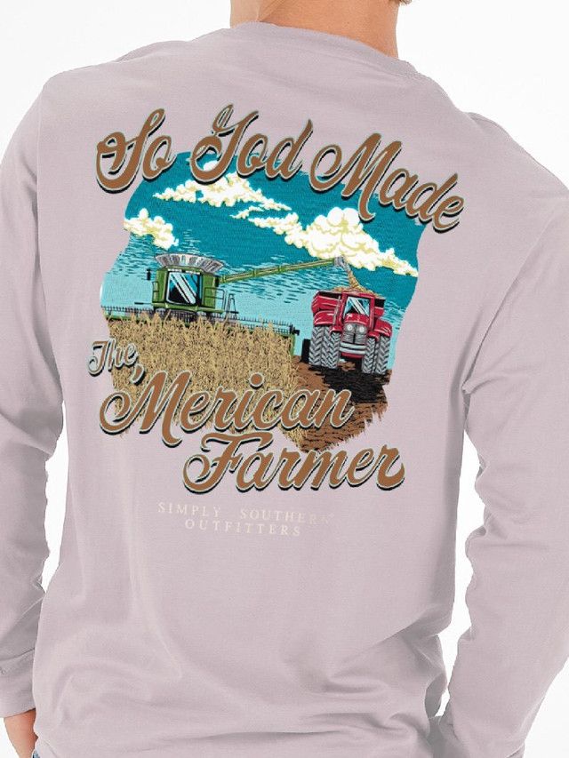 Youth &#39;So God Made The American Farmer&#39; Long Sleeve T-Shirt