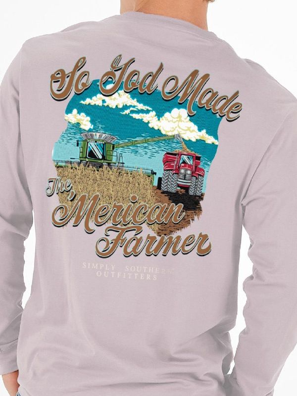 Youth &#39;So God Made The American Farmer&#39; Long Sleeve T-Shirt