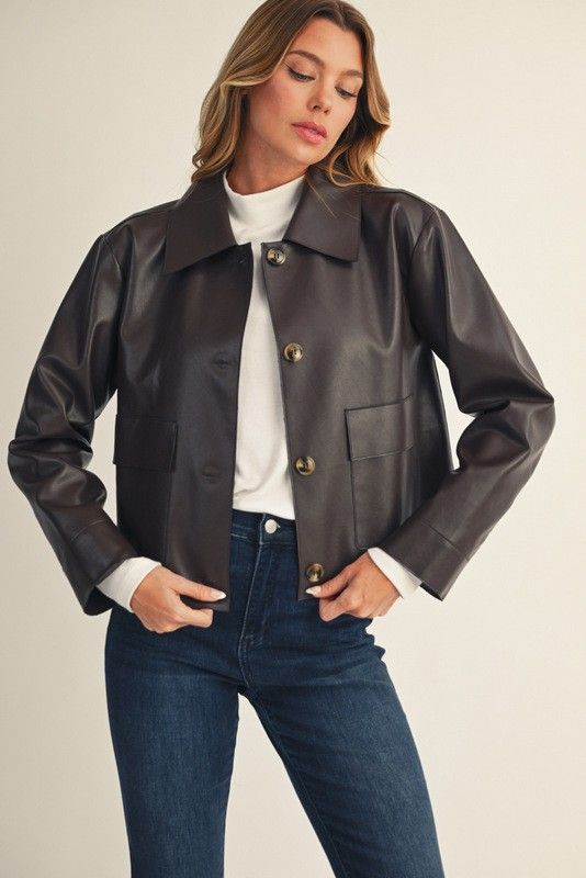 Faux Leather Jacket