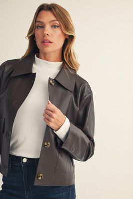 Faux Leather Jacket
