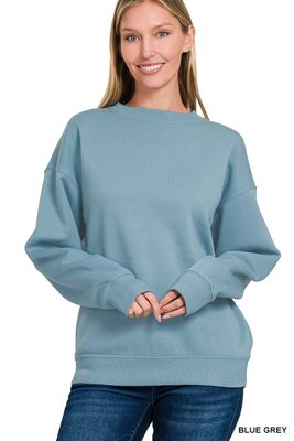 Fleece Crewneck Pullover Sweatshirt