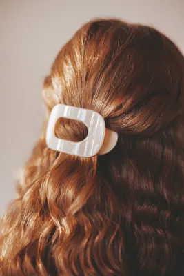 Teleties - Small Flat Round Hair Clip