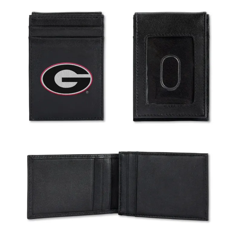 NCAA Georgia Embroidered Front Pocket Wallet