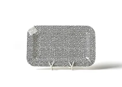 Black Small Dot Mini Entertaining Rectangle Platter