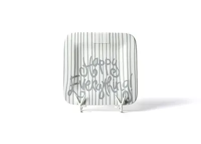 Stone Skinny Stripe Mini Happy Everything Square Platter