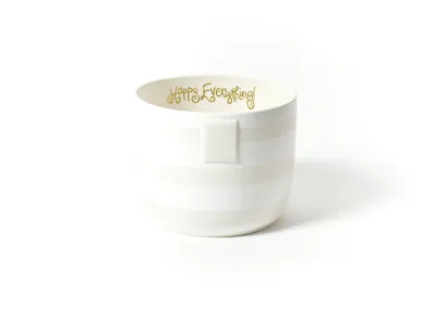 White Stripe Happy Everything Mini Bowl