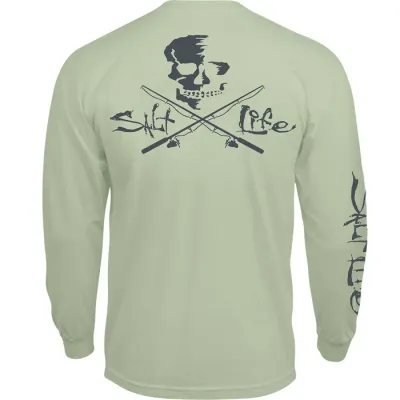 Skull and Poles Long Sleeve Pocket Tee