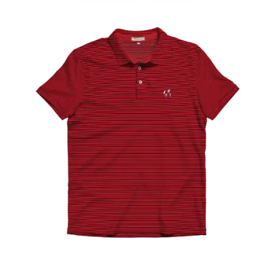 UGA Standing Dawg Beech Stripe Polo