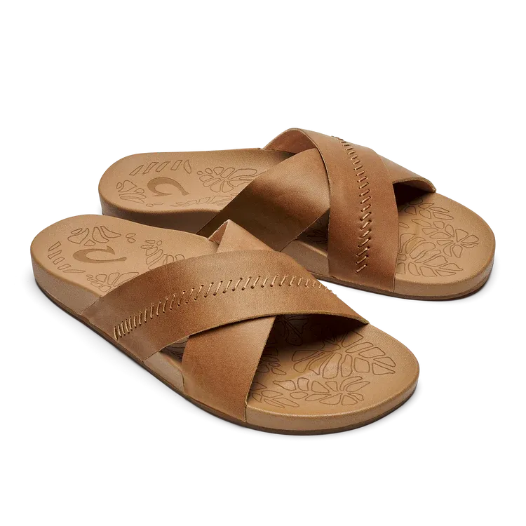 Kipe'a Olu Women’s Leather Slide Sandals