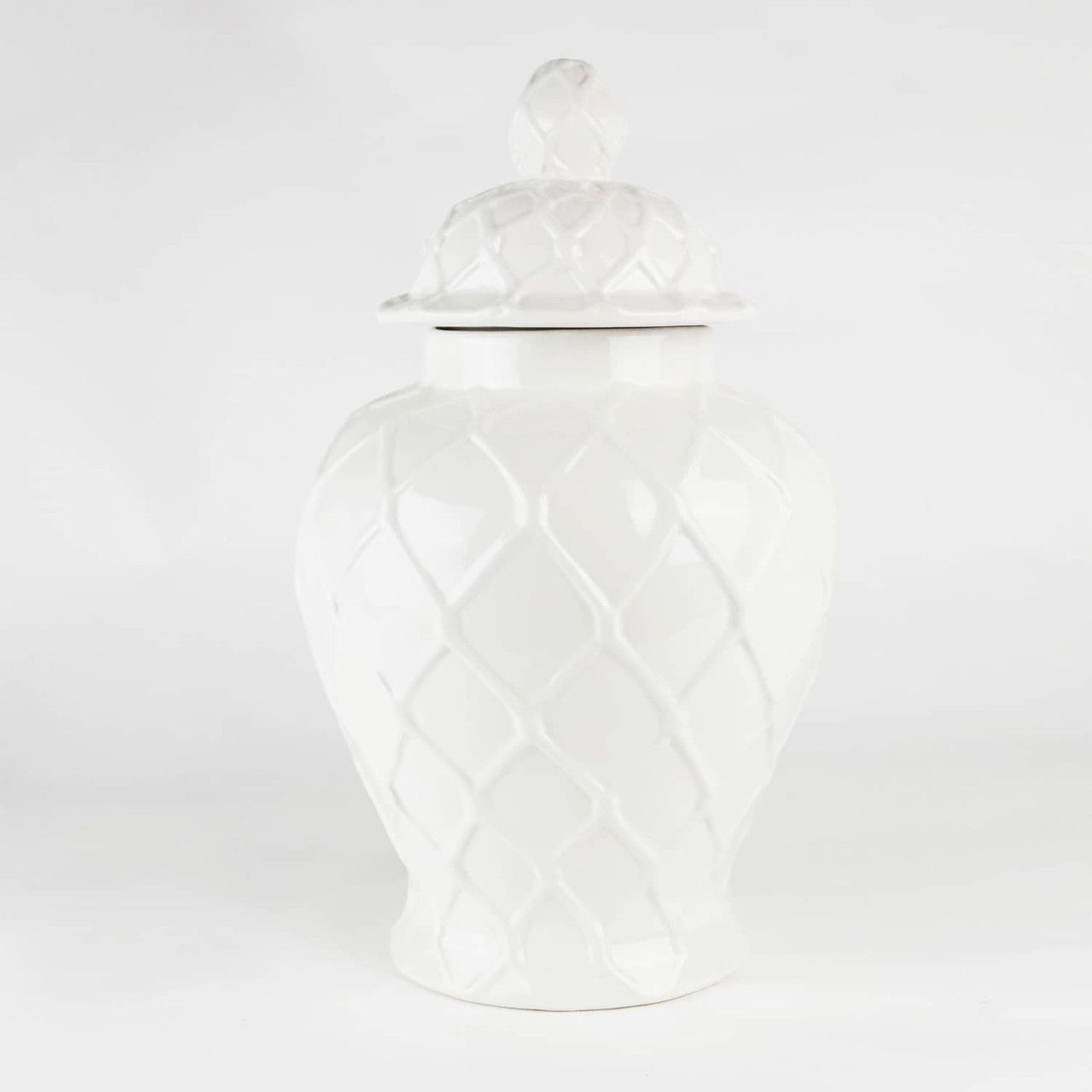 Textured Ginger Jar - Extra Large, Color: White