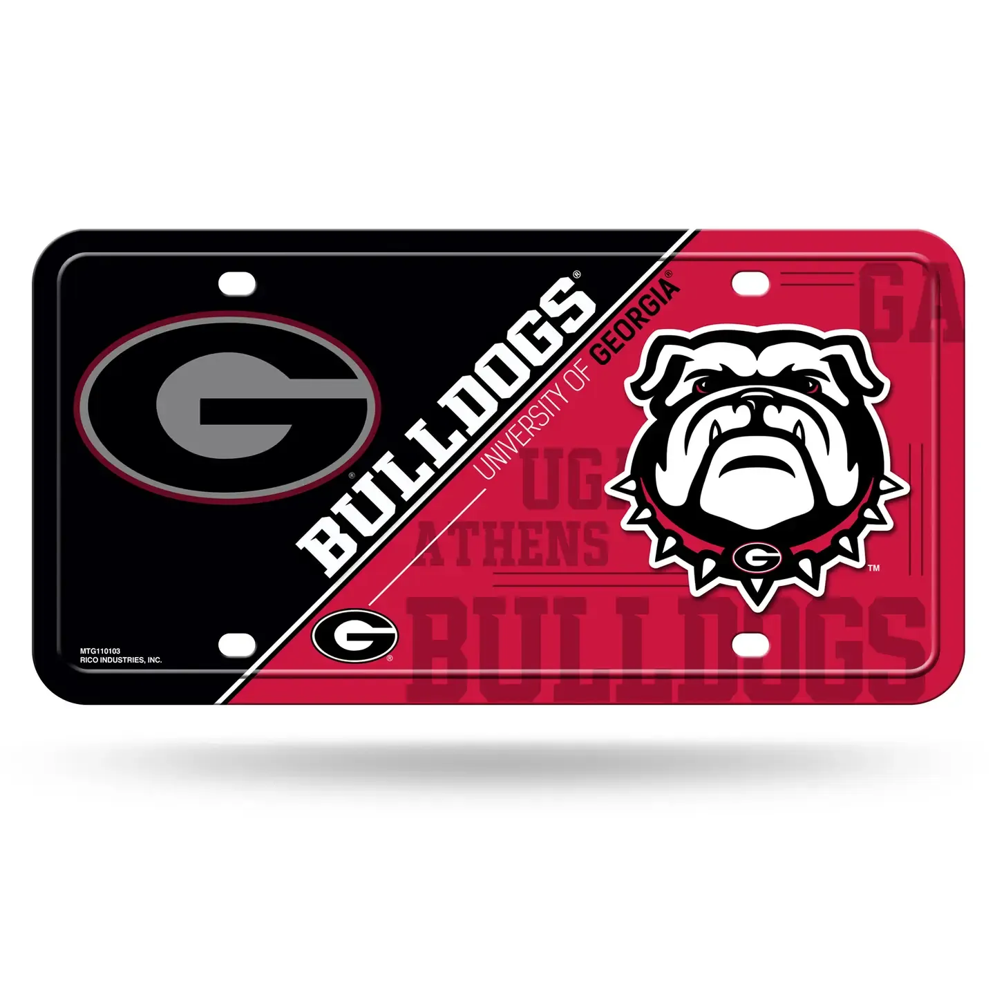NCAA Georgia Metal Auto Tag