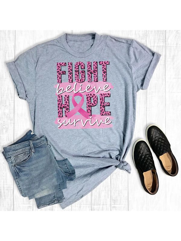 Fight Believe Hope Survive Breast Cancer Tee