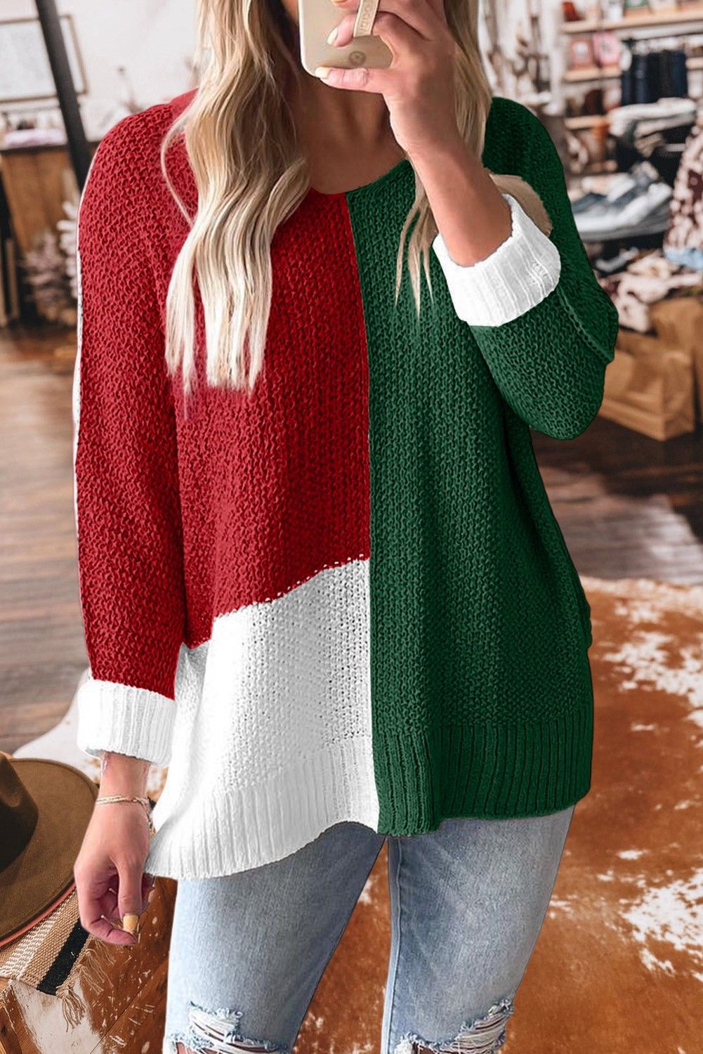 V Neck Loose Sweater