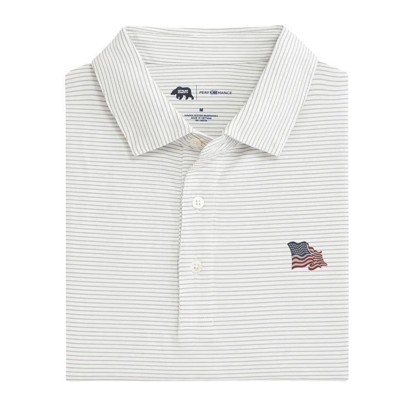 Vintage Flag Birdie Stripe Performance Polo