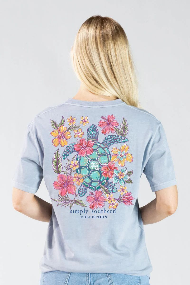 Youth Flower Turtle Mineral Washed Short Sleeve Tee