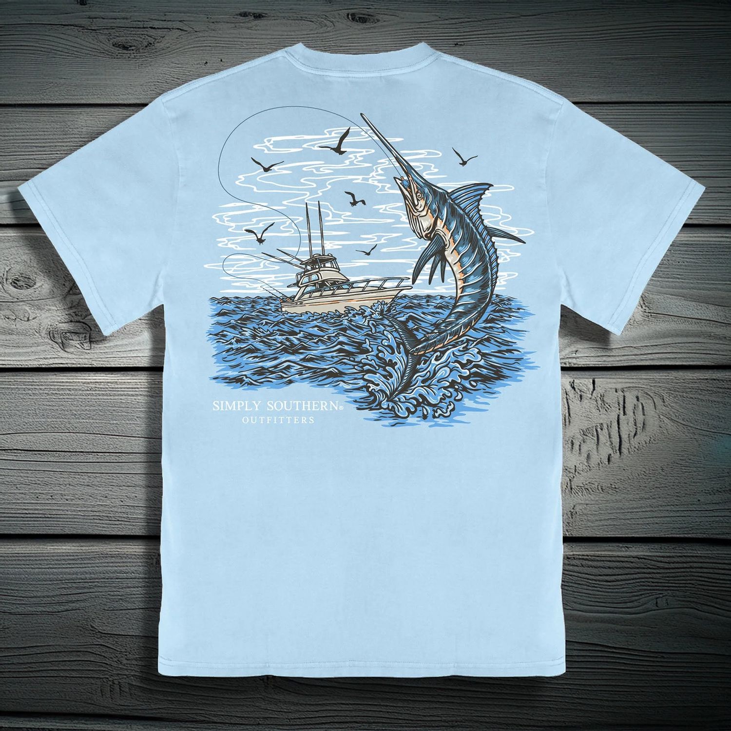 Marlin Fishing Short Sleeve T-Shirt