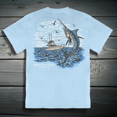 Marlin Fishing Short Sleeve T-Shirt