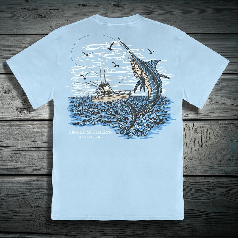 Marlin Fishing Short Sleeve T-Shirt