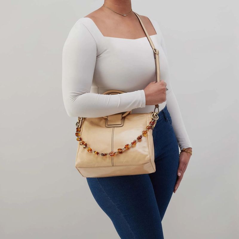 SHEILA Medium Satchel - Polished Leather