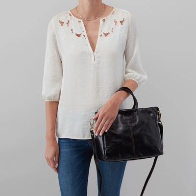 SHEILA Medium Satchel - Polished Leather