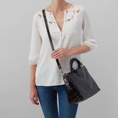 SHEILA Medium Satchel - Polished Leather