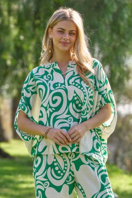 Printed Relaxed Fit Top