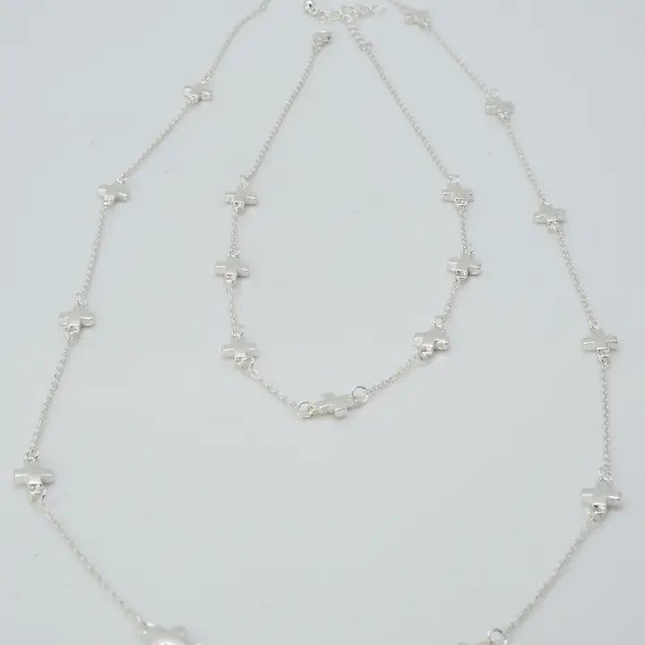 Cross Station 2 Piece Long Necklace