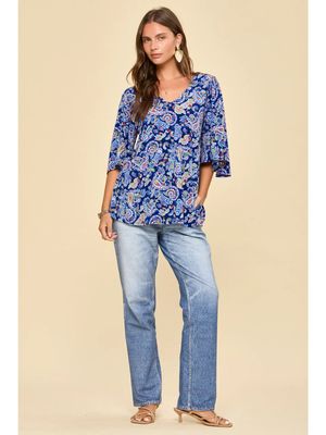 Floral Half Sleeve Cali Top