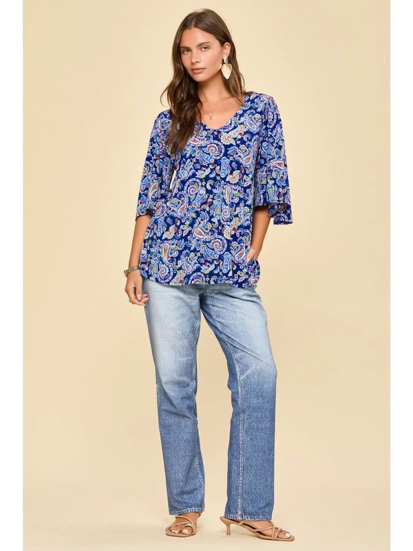 Floral Half Sleeve Cali Top