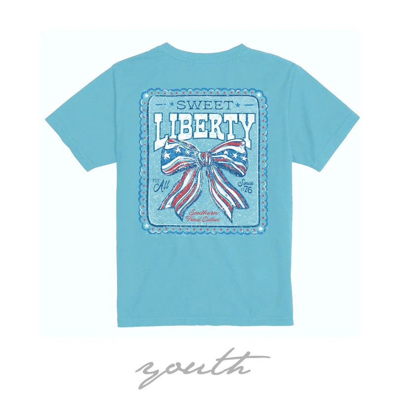 Sweet Liberty Bow Short Sleeve T-Shirt - Youth