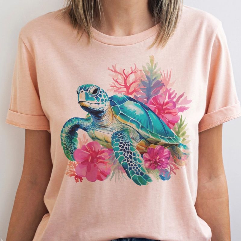 Coastal Sea Turtle Graphic Tee