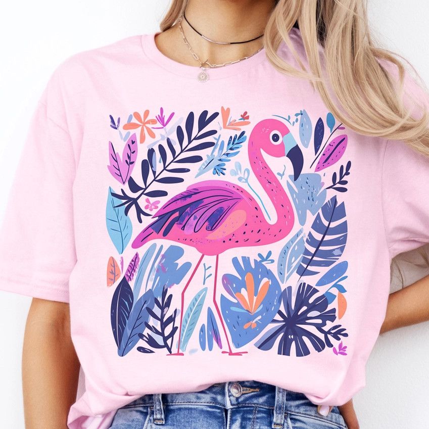 Preppy Flamingo Graphic Tee